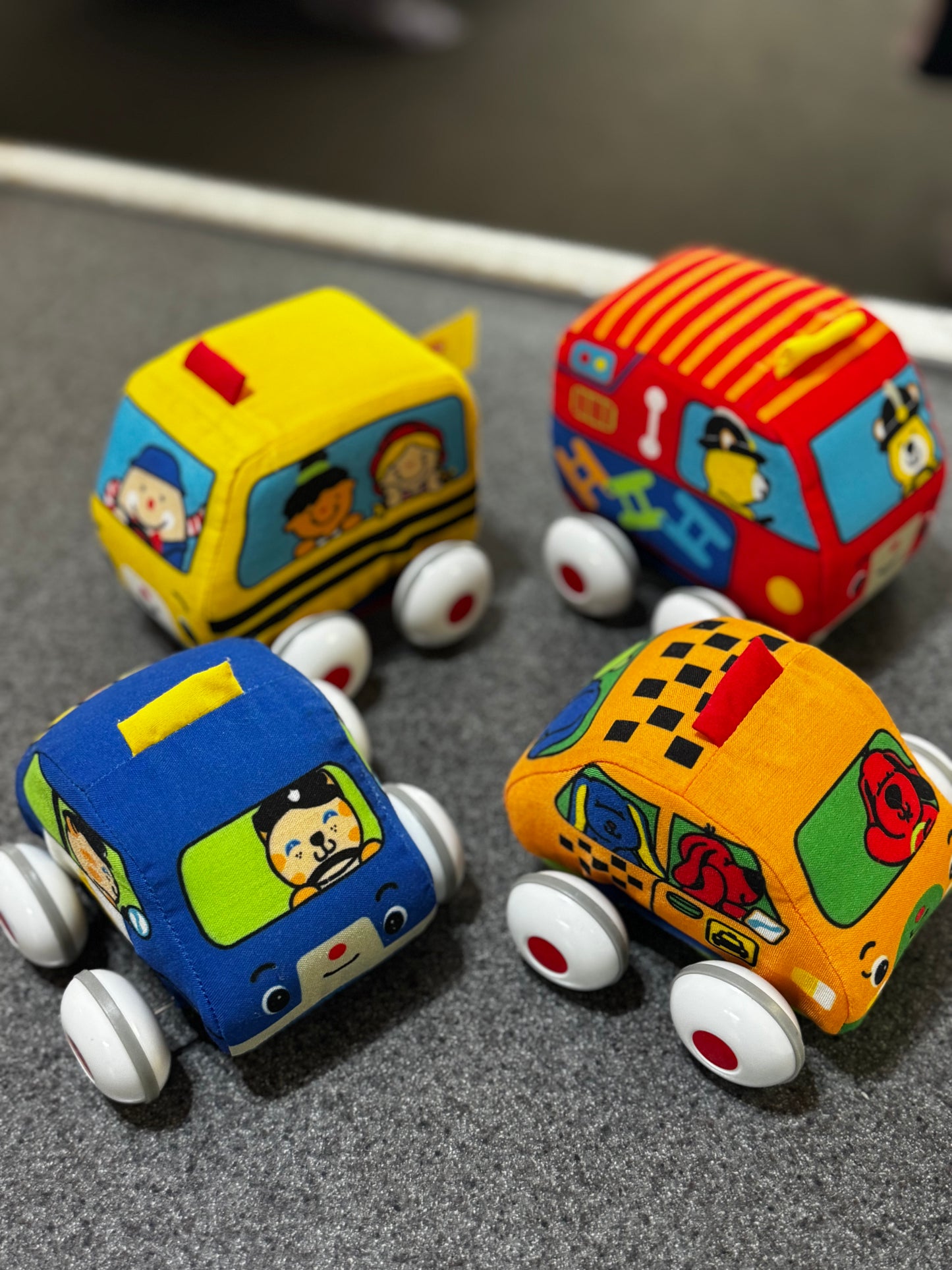 Melissa and Doug cloth Pull back vehicles