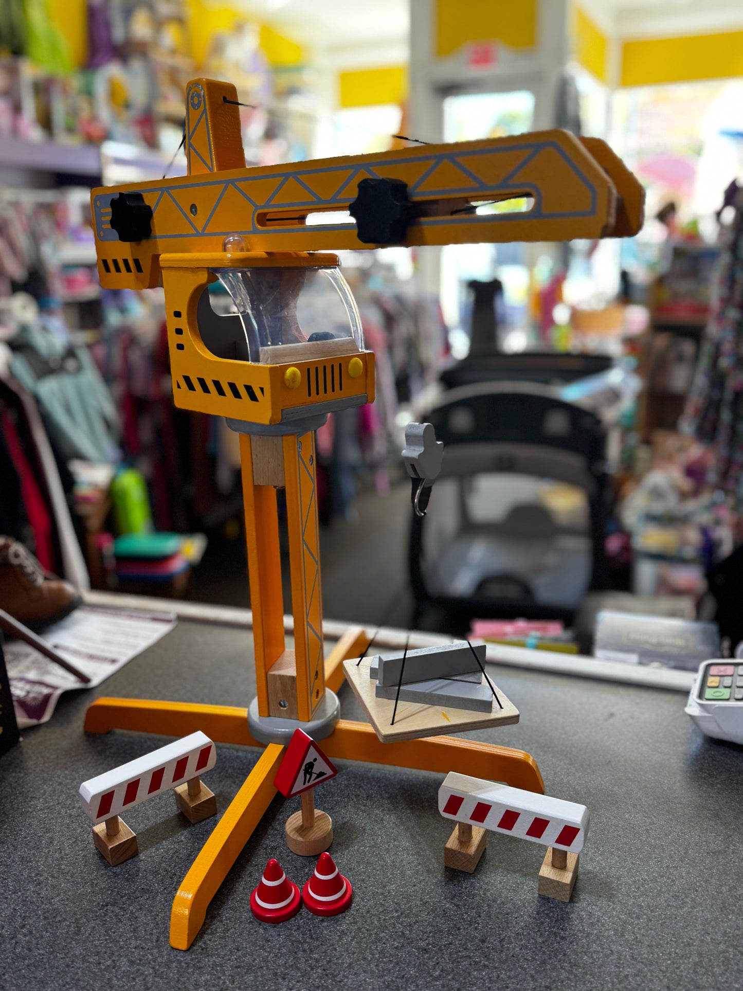 Pick up only~ Hape Playscapes Crane Lift Playset| Construction