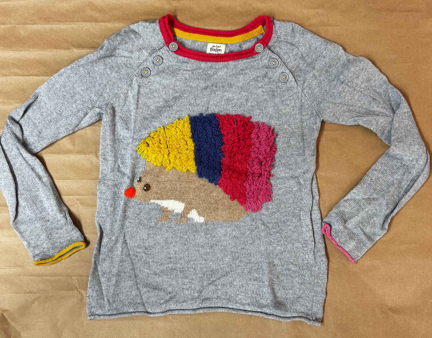 9/10 Mimi Boden Sweater Hedgehog