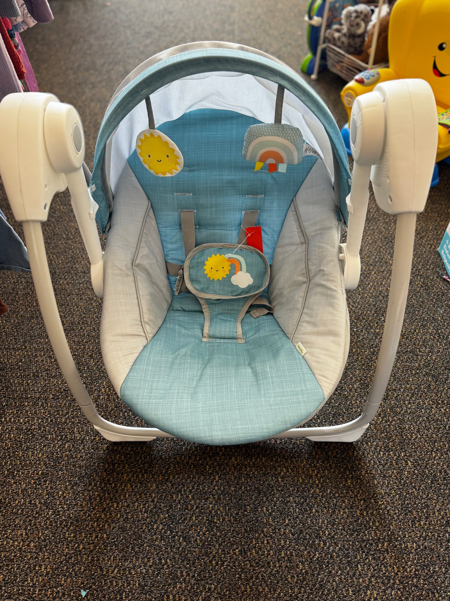 Pick up only~ Ingenuity Sun Valley Canopy Portable Swing - Teal