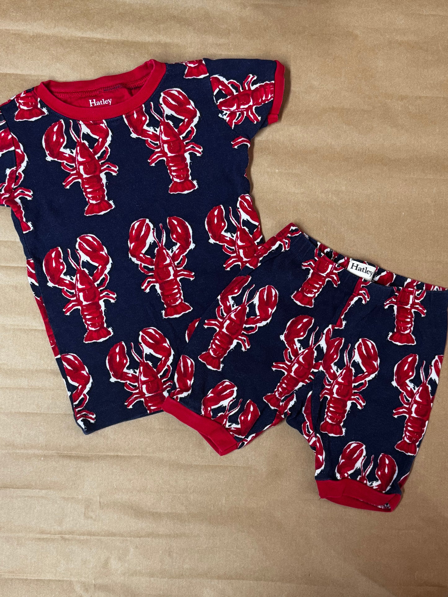 Hatley Lobster Printed Pj’s size 5