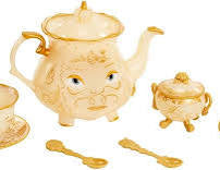New~ Disney Beauty & The Beast Enchanted Tea Set Playset
