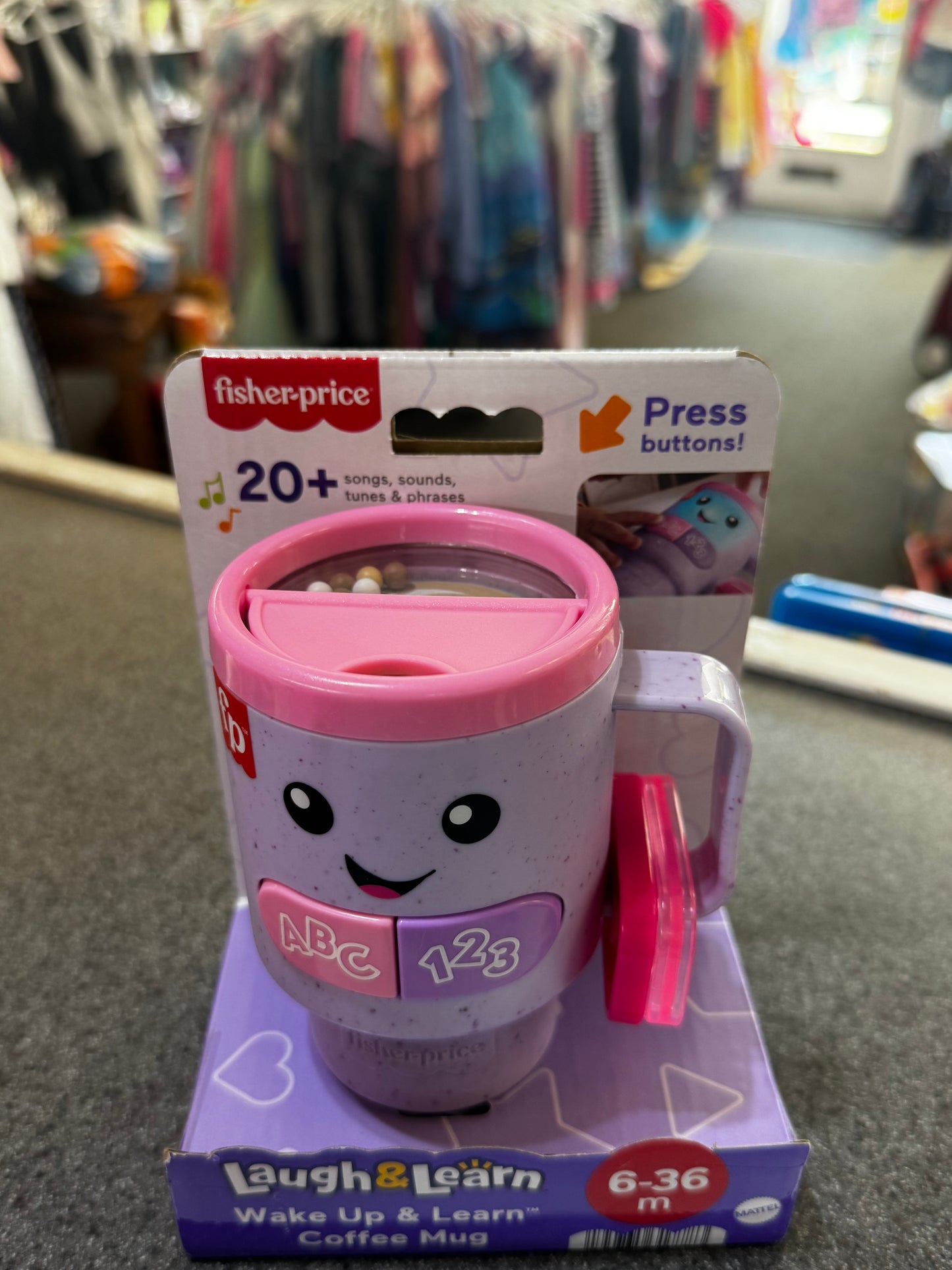 New~ Fisher-Price Laugh & Learn Wake Up & Learn Coffee Mug
