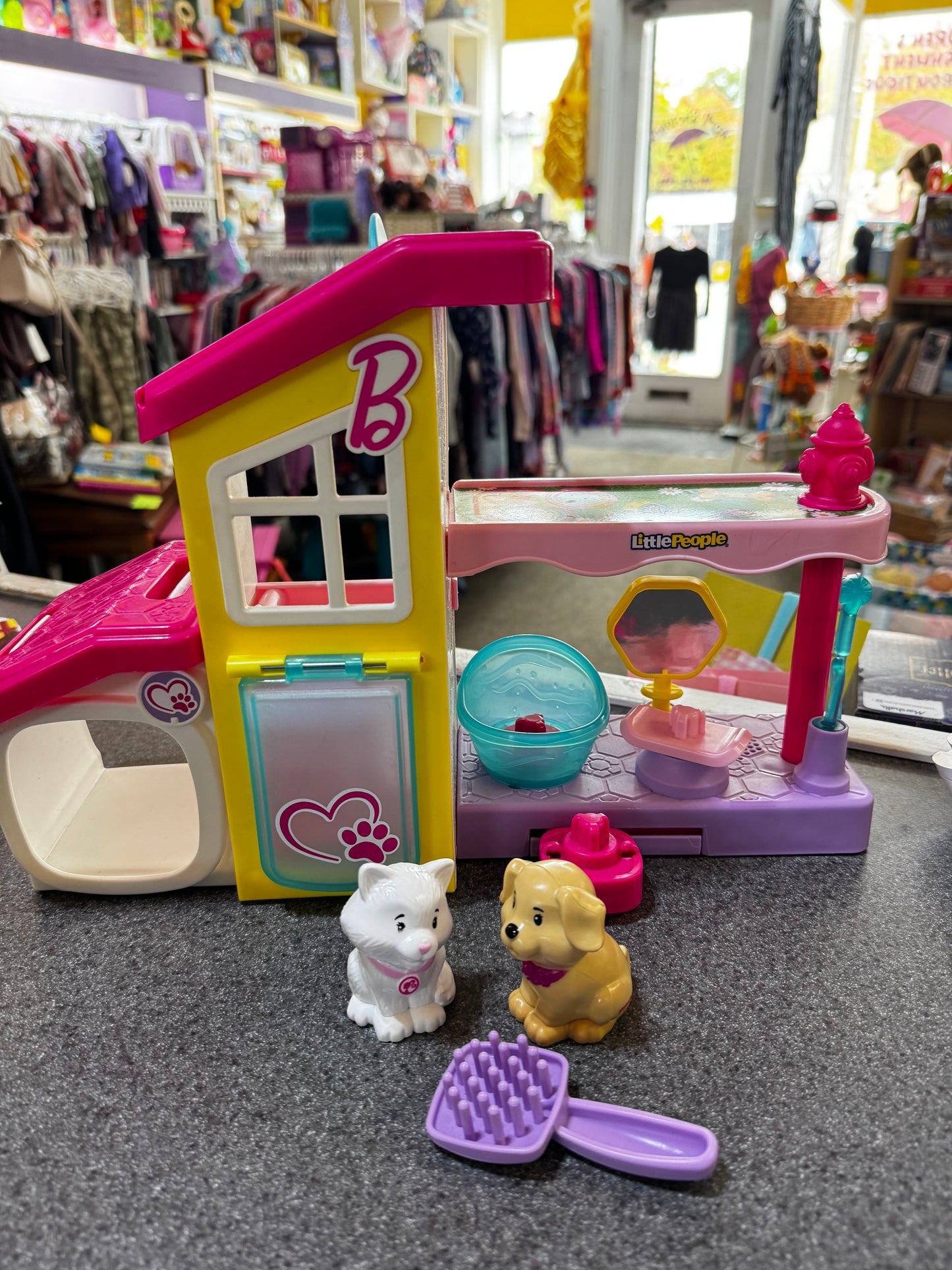 Fisher-Price Little People Barbie Play and Care Pet Spa Musical Playset
