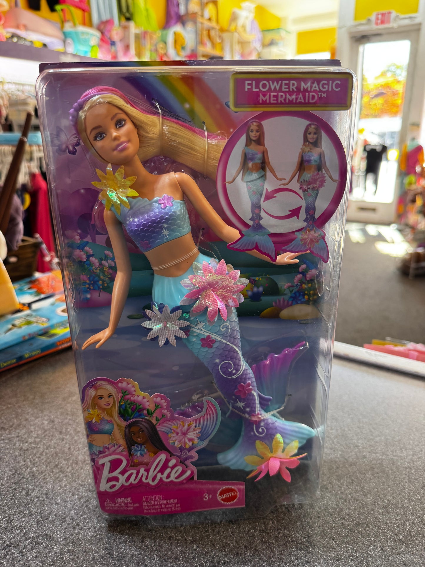 New~ Barbie Flower Magic Mermaid doll