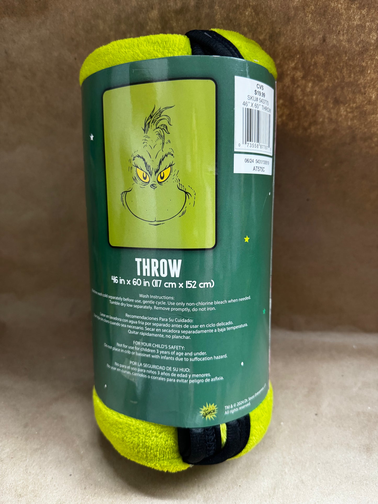 New Holiday Grinch Throw Blanket