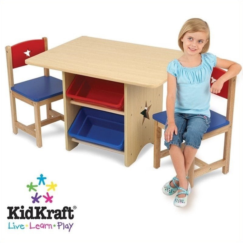 KidKraft Table & Chair set with Storage bins
