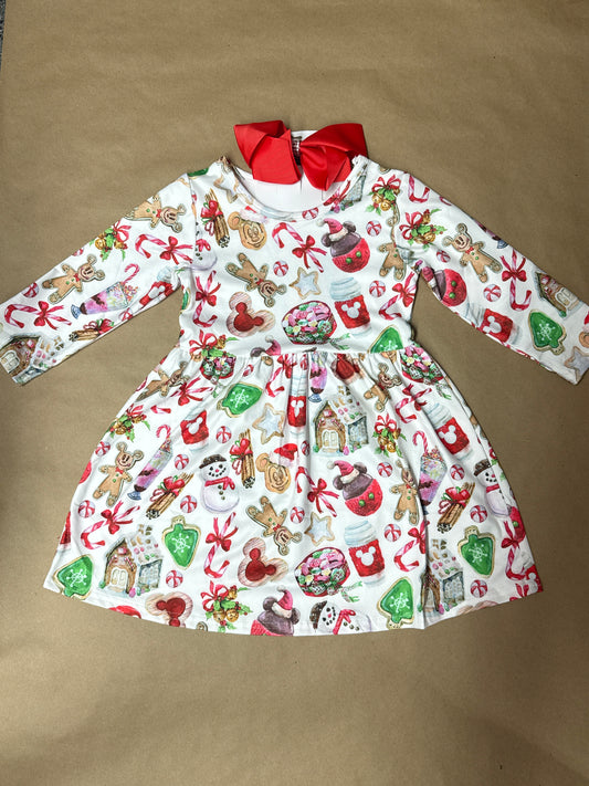 New with Tag Mouse Printed Dress with bow