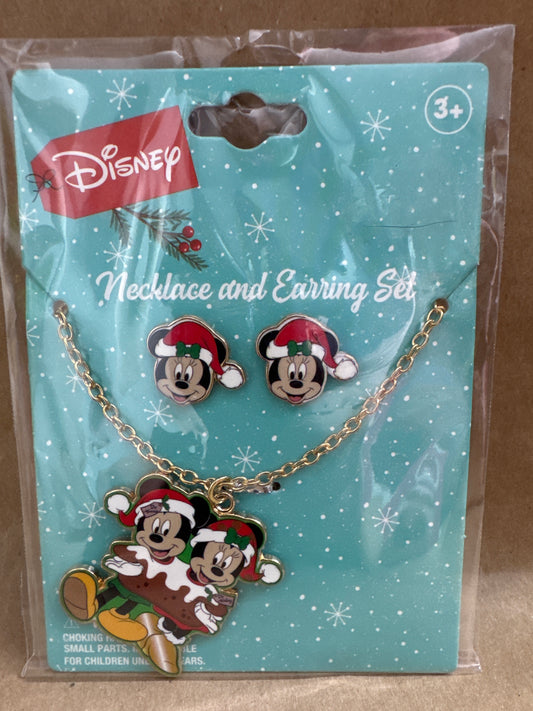 New Disney necklace & earring set Holiday