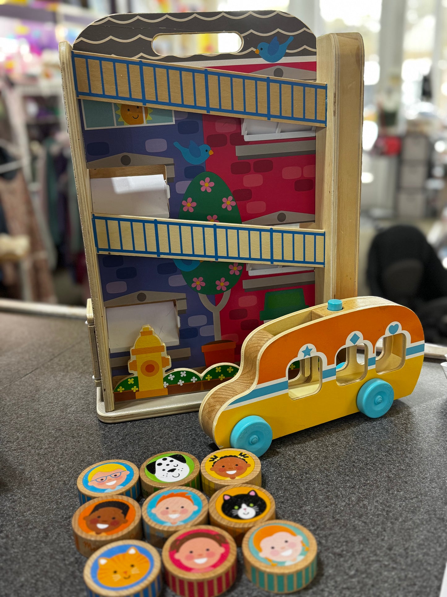 2pc Melissa & Doug Go Tots Wood toy