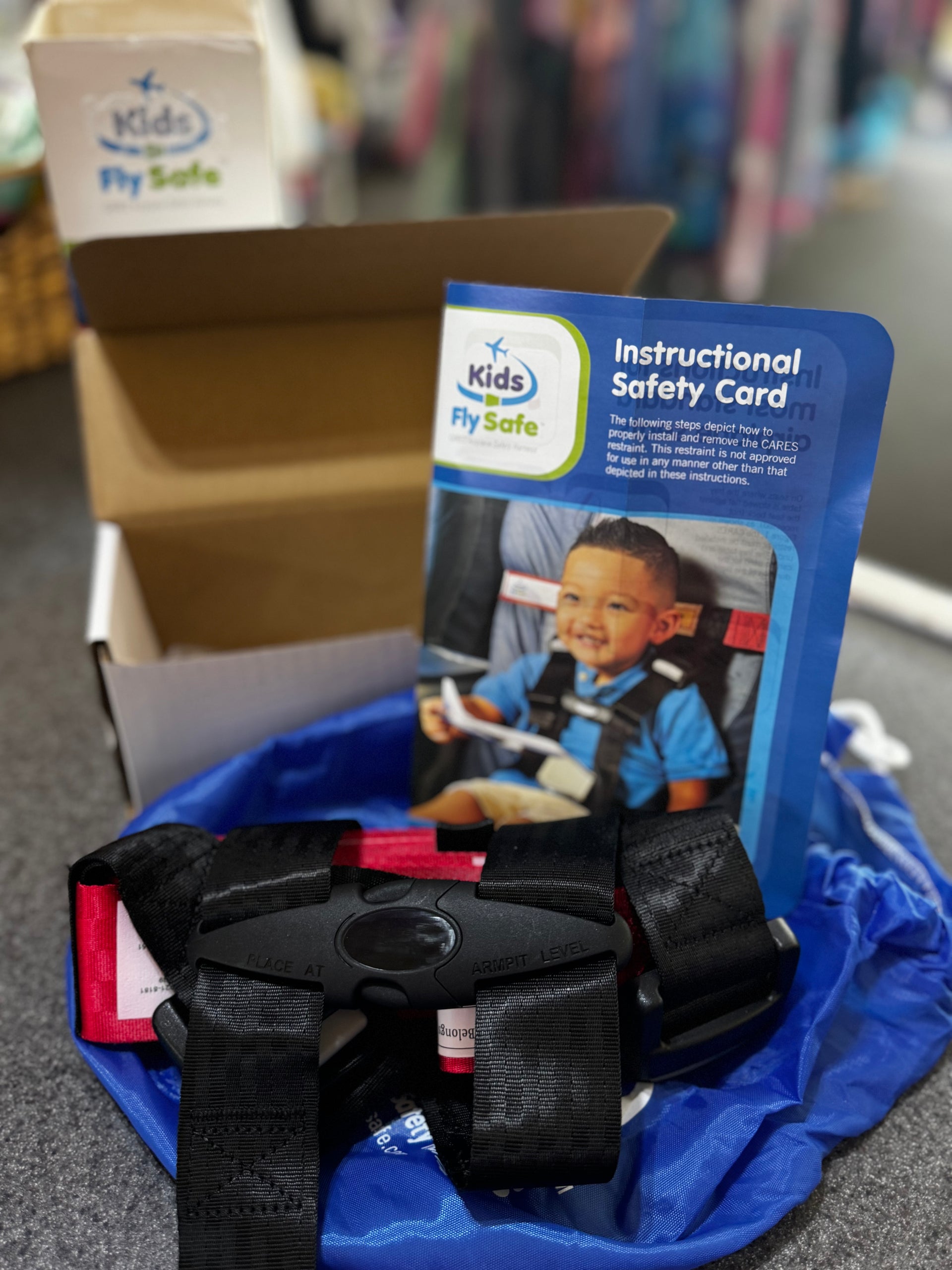 Kids Fly Safe CARES airplane safety harness