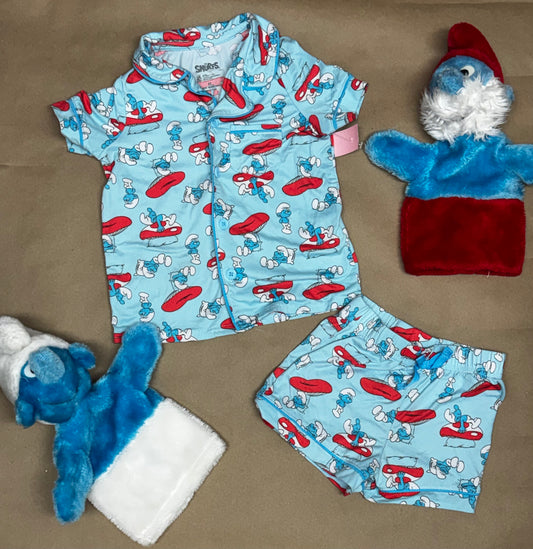 Smurf pj’s & Puppets