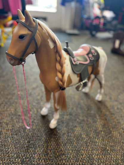 Our Generation – 18-inch Doll Horse – Palomino Paint Horse