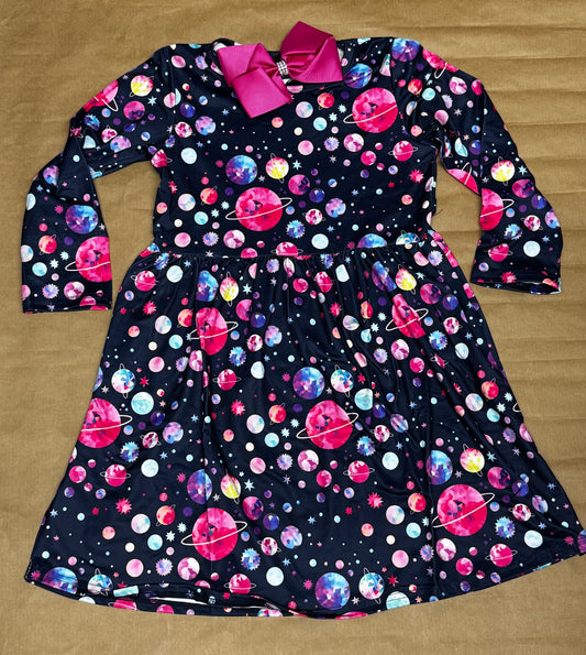Out of this world space dress with bow