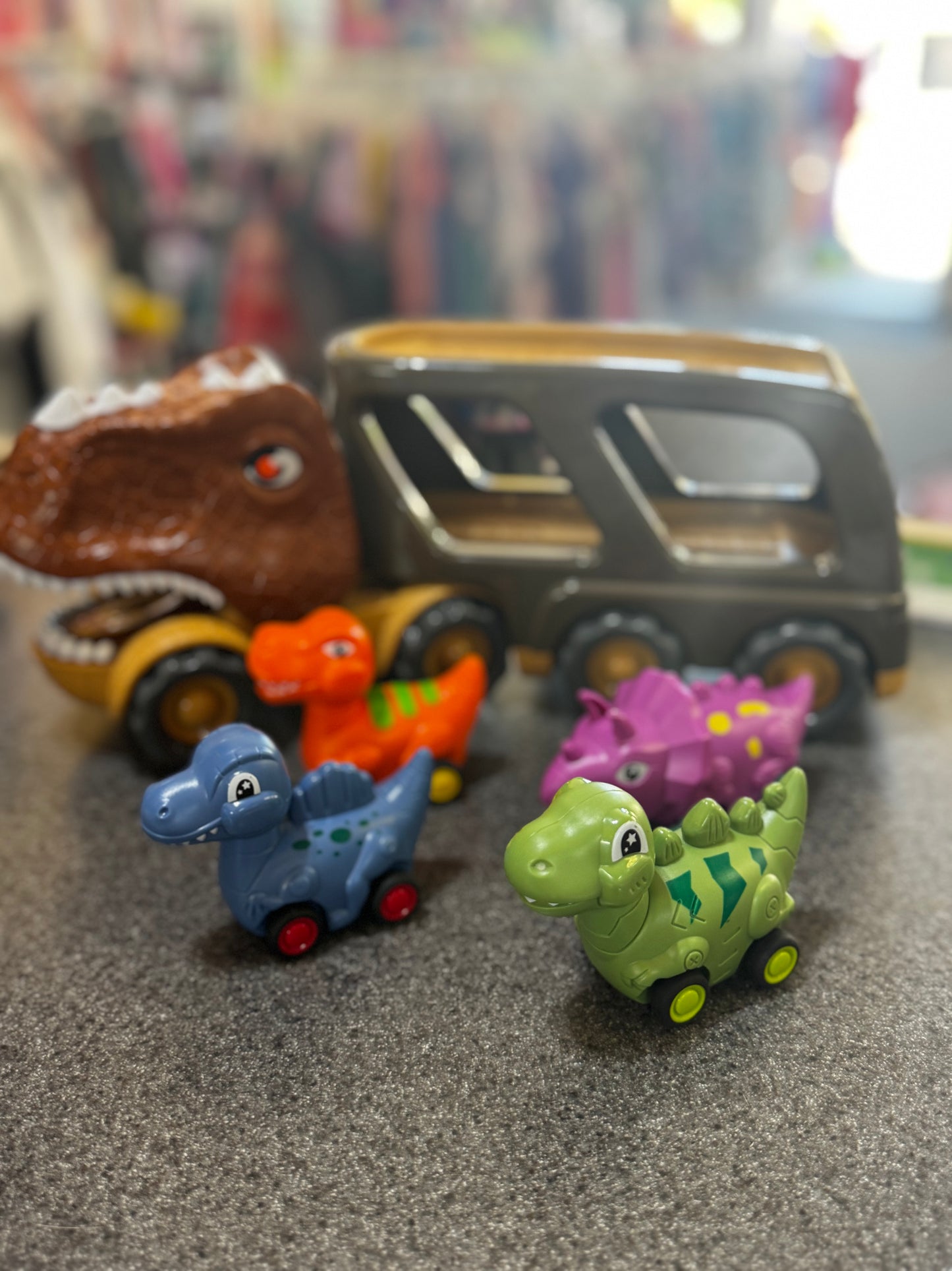 Dinosaur Transport Toy with Rolling Dinos