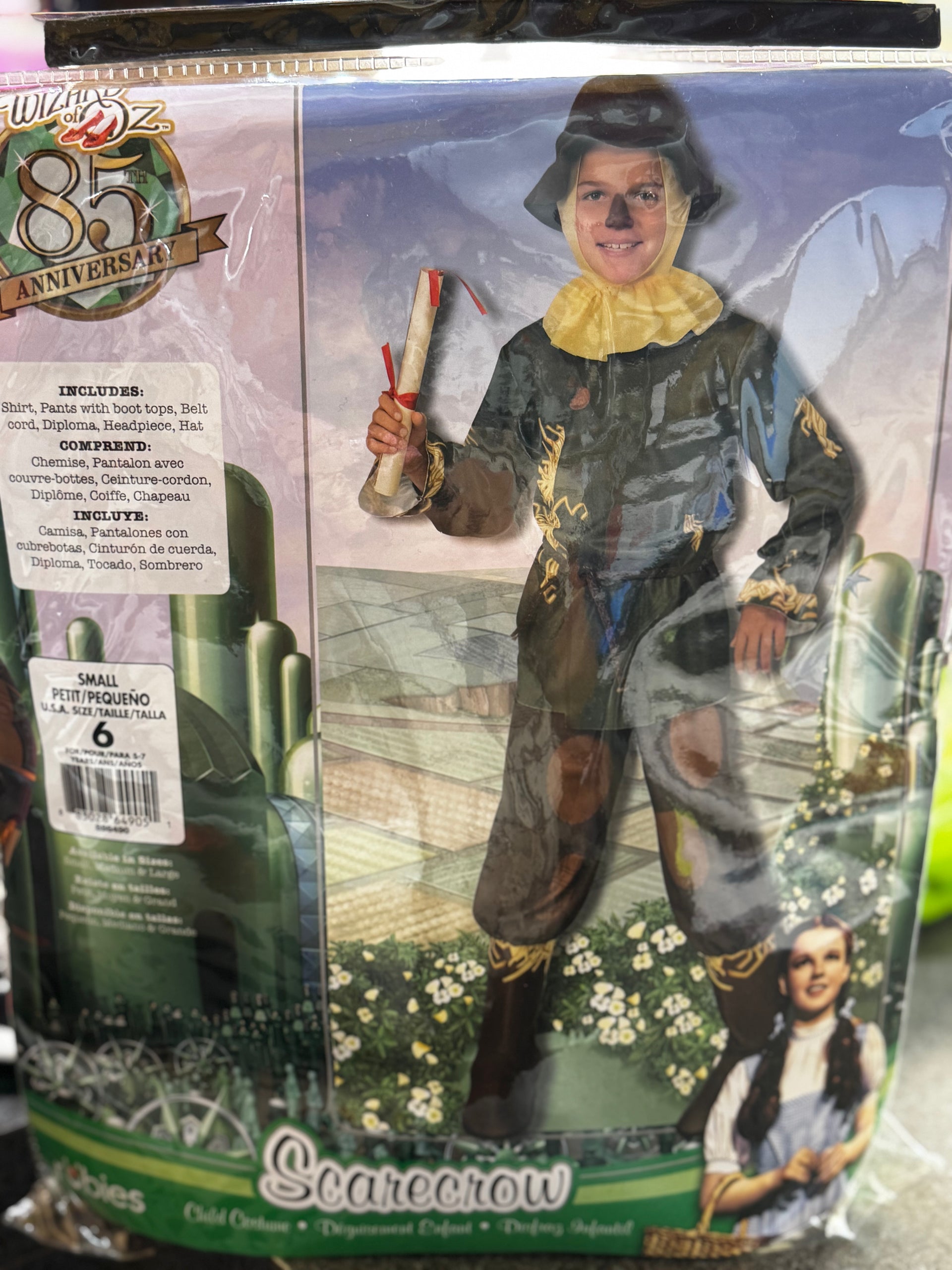 Wizard of Oz Scarecrow Costume size 6