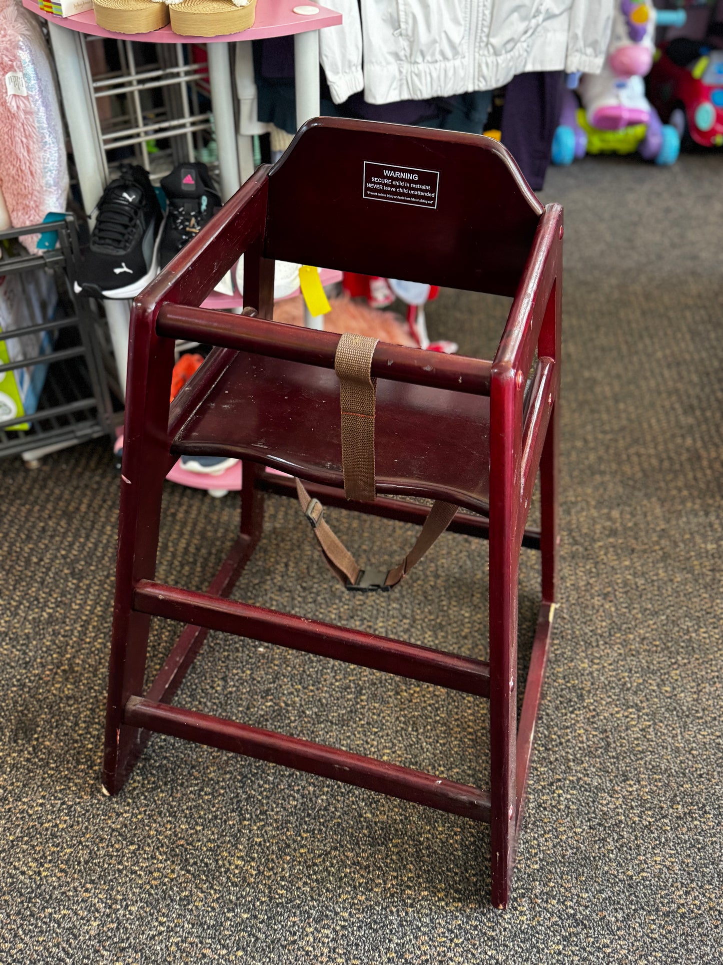 Pick up only Restaurant Style Wood High Chair