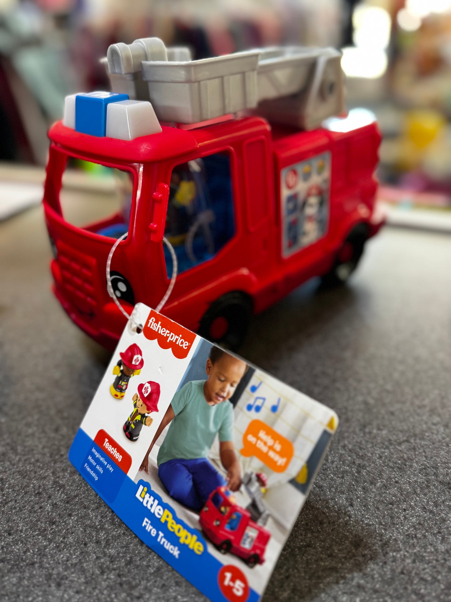 New~ Little People Fire Truck Musical Push-Along Vehicle