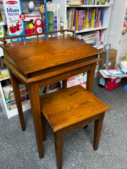 Pick up only~ Solid Wood Childs Desk with Stool