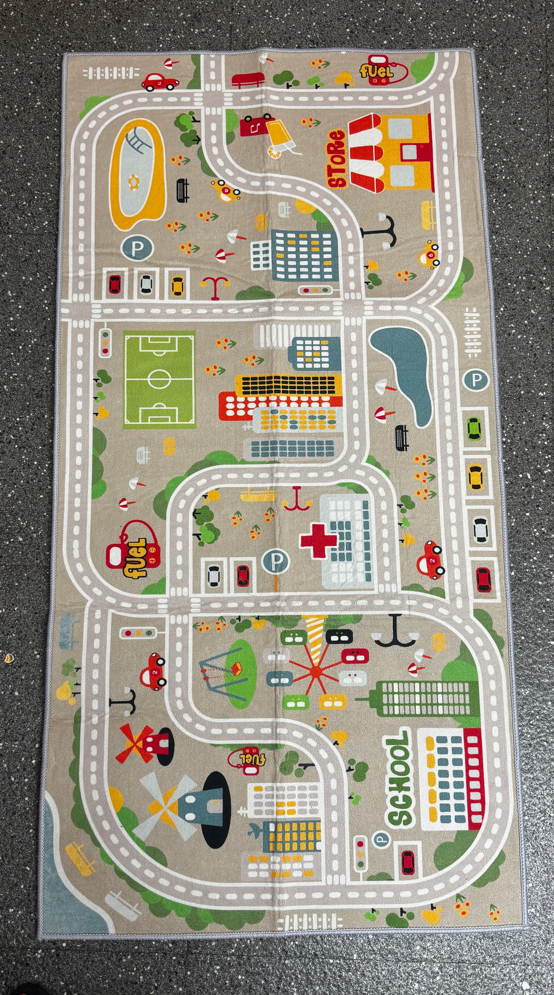 Non slip kids area Play Rug