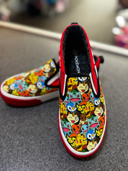 New~ Pokémon Big Kids Slip-on Sneakers size 2
