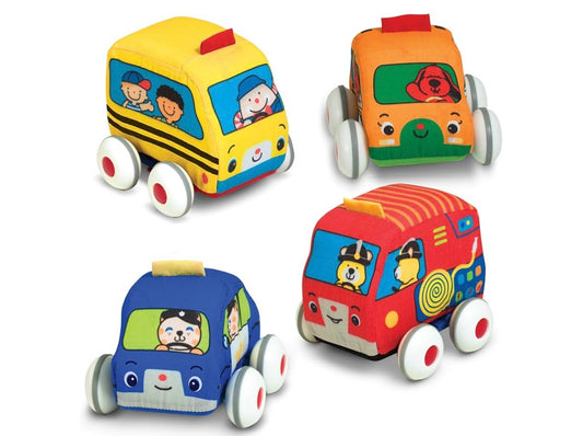 Melissa and Doug cloth Pull back vehicles