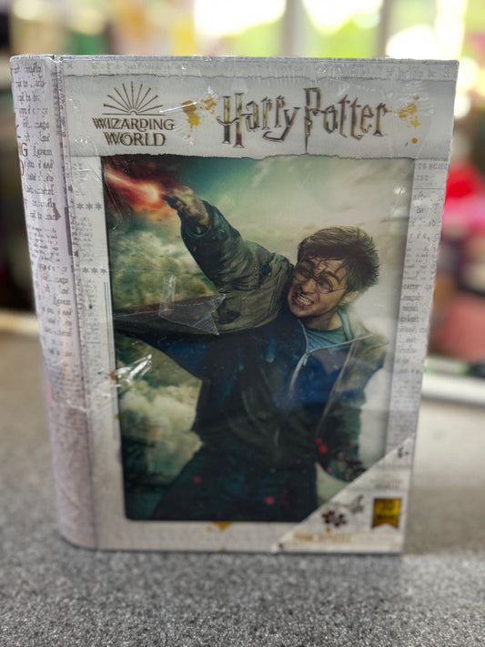 New~ Prime 3D Harry Potter 300-piece jigsaw puzzle in a book-shaped tin.