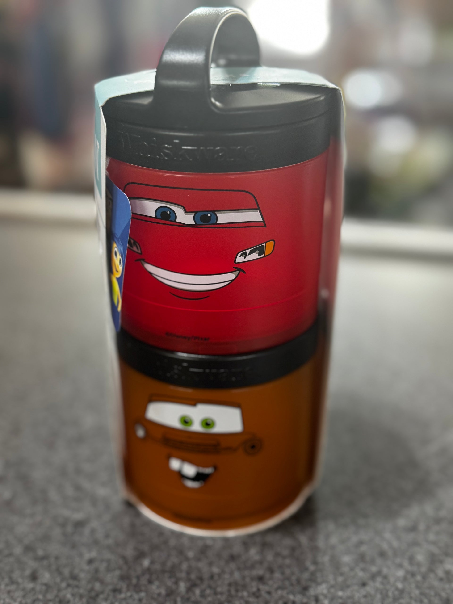 New~ Whiskware Stackable 2pc Food Storage Jar Snack Pack - Disney Cars
