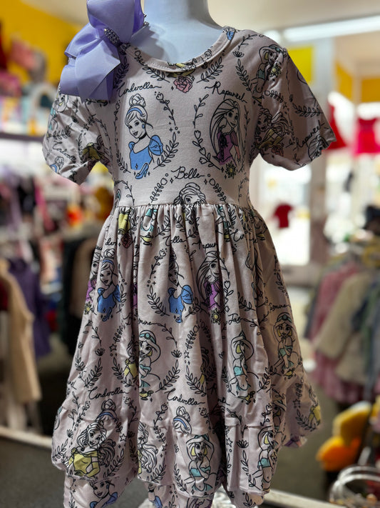 Girly Princess Twirl Dress W/Bow