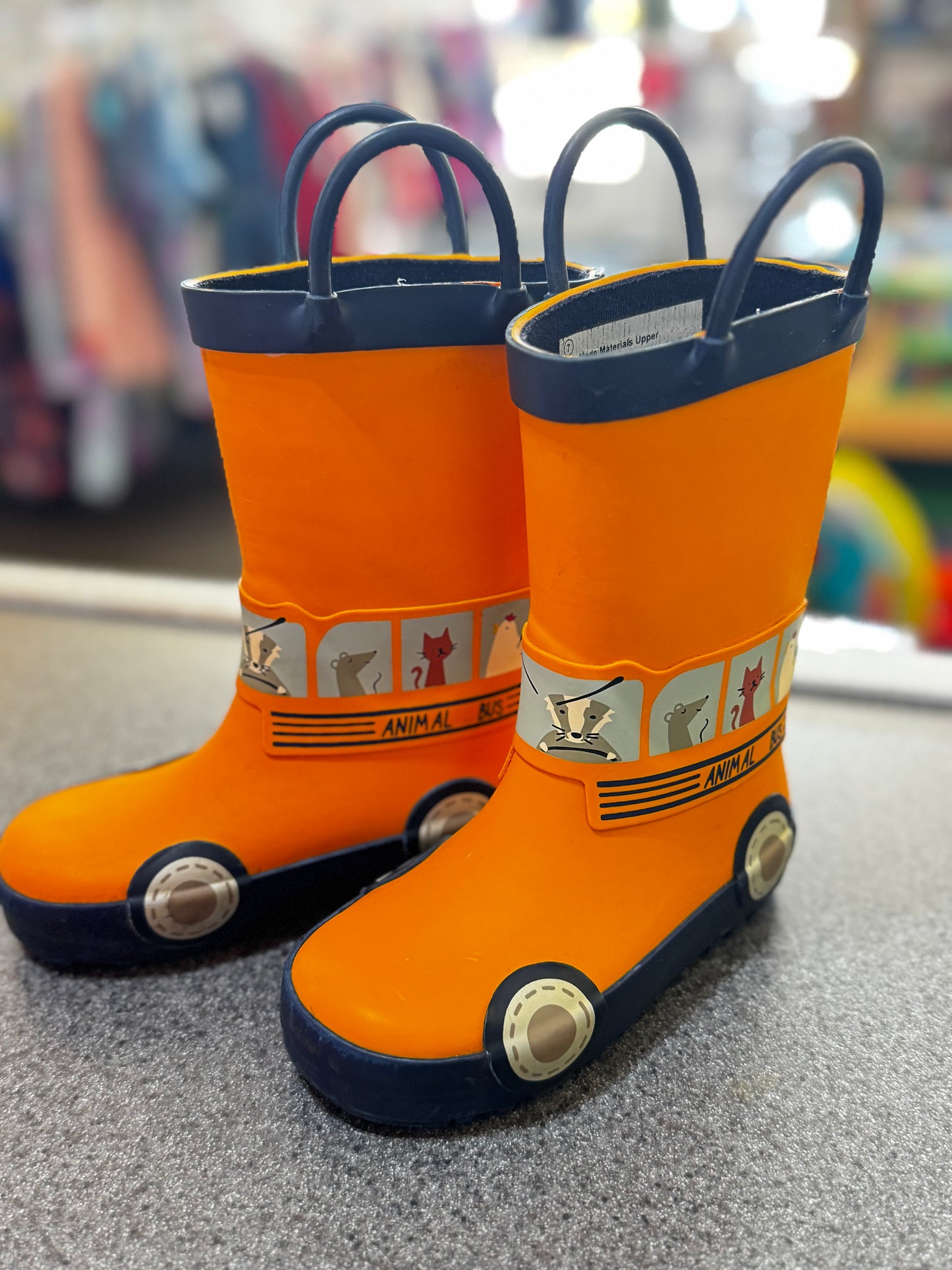 Animal Bus Rain Boot Size 7