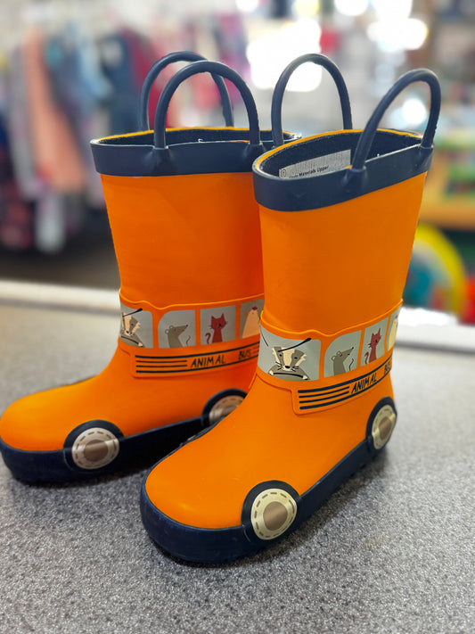 Animal Bus Rain Boot Size 7