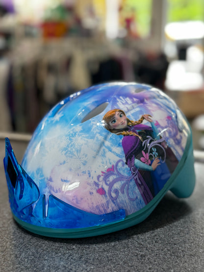 Bell Disney Frozen 3D Tiara blue toddler bike helmet.