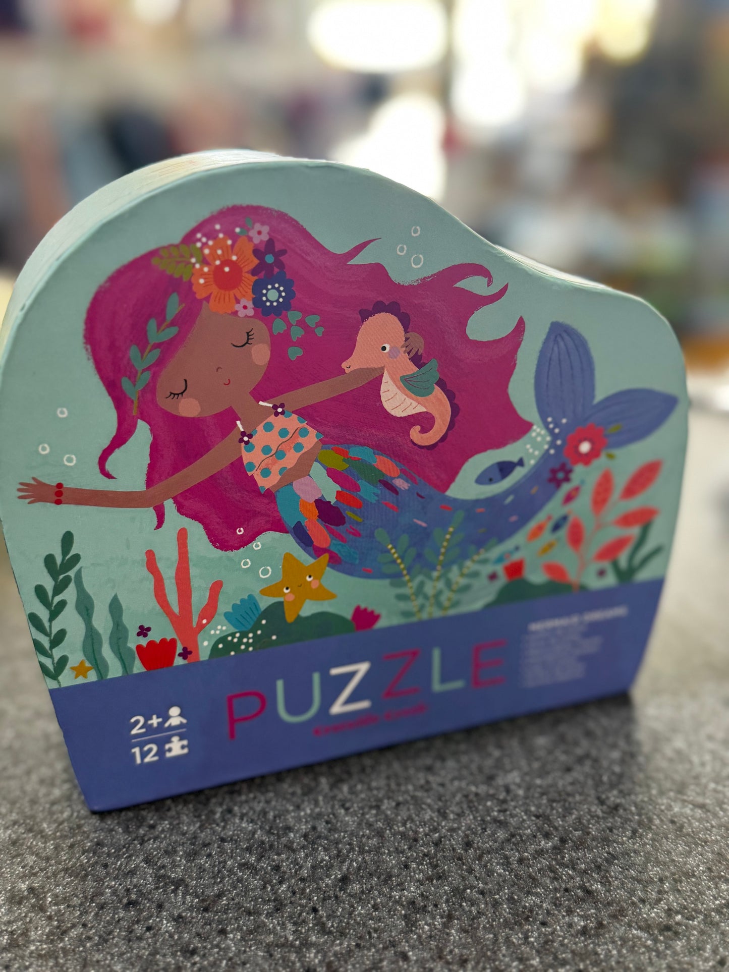 Crocodile Creek Mermaid 12-Piece Mini Jigsaw Puzzle