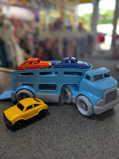 Green Toys Car Carrier Vehicle Set Toy with 3 Mini Cars
