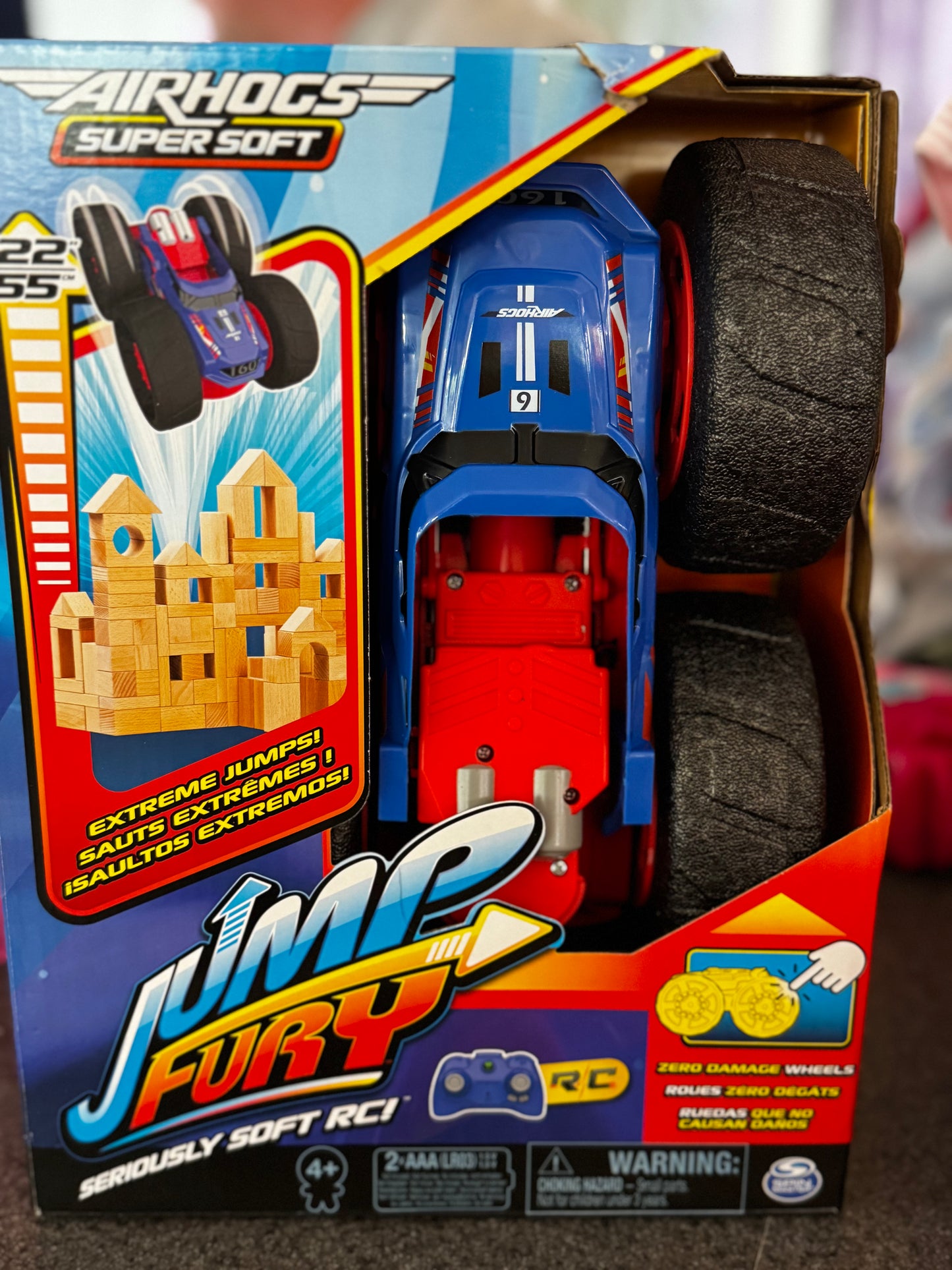 New~ Air Hogs Jump Fury Super Soft RC car with zero-damage wheels.