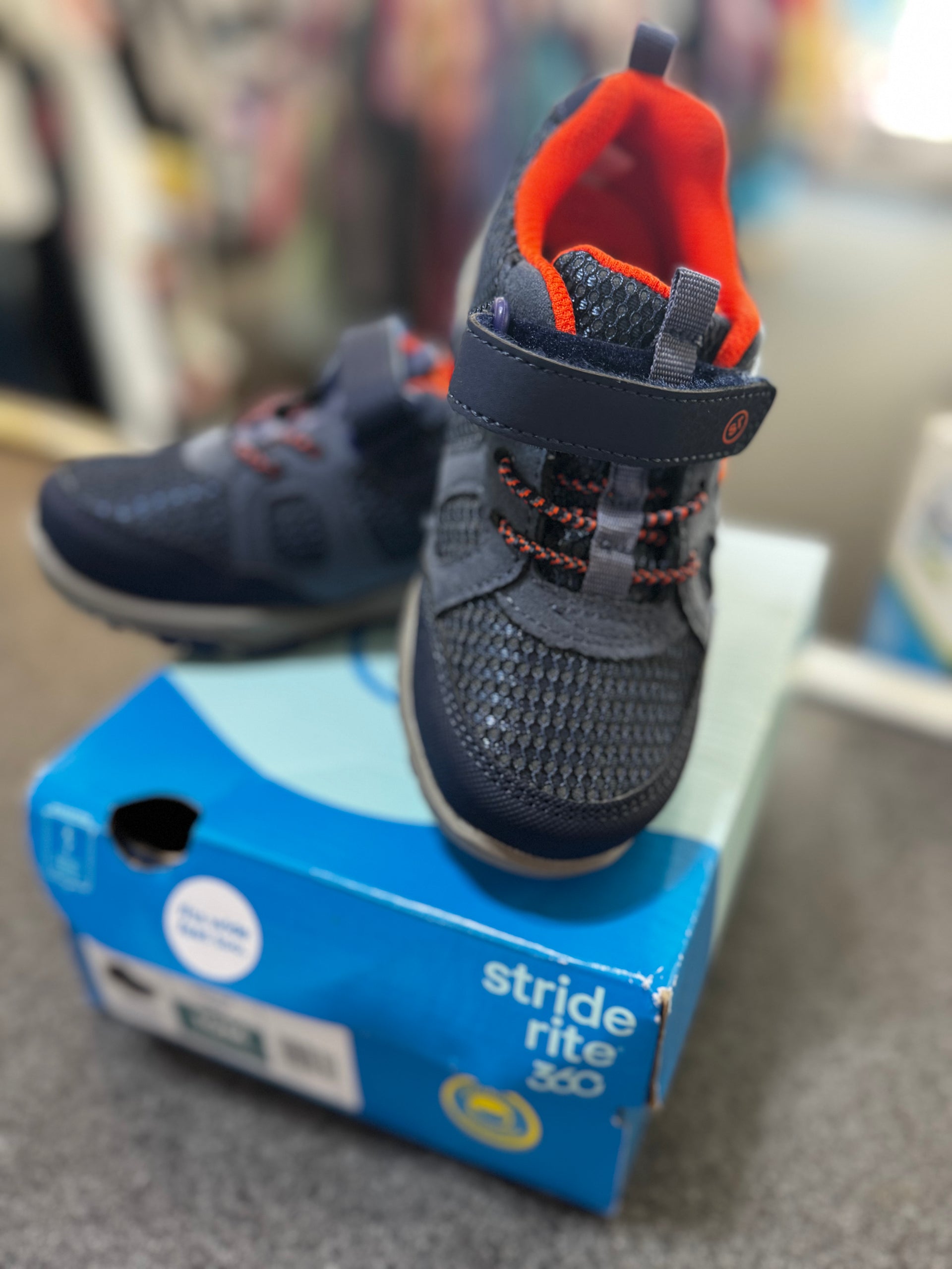 Size 10 Stride Rite Navy Shoes