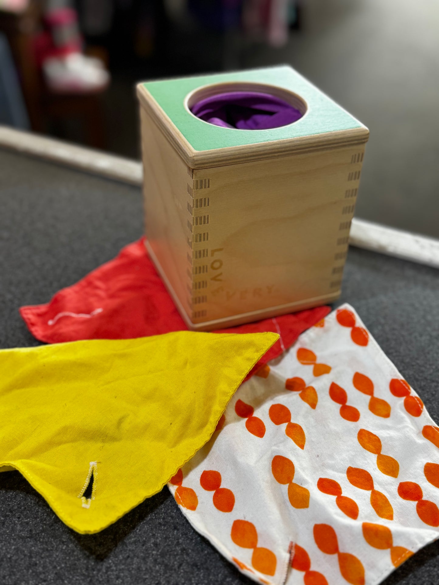 Lovevery tissue Box Learning Toy