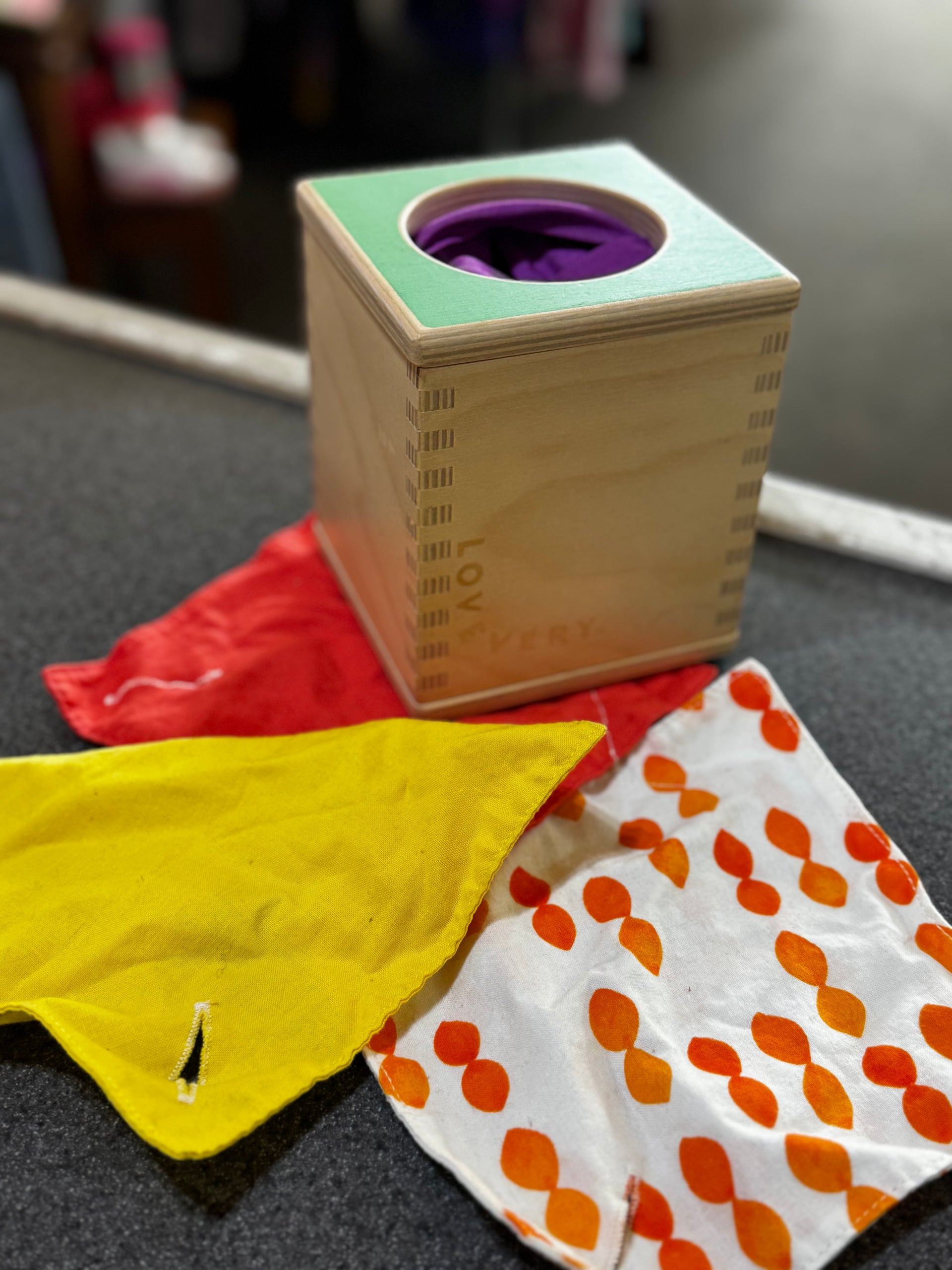 Lovevery tissue Box Learning Toy