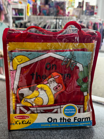New Melissa &Doug K’s Kids On the Farm Cloth Activity Book
