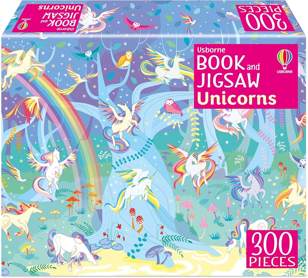 Usborne Book & Jigsaw Unicorns puzzle set