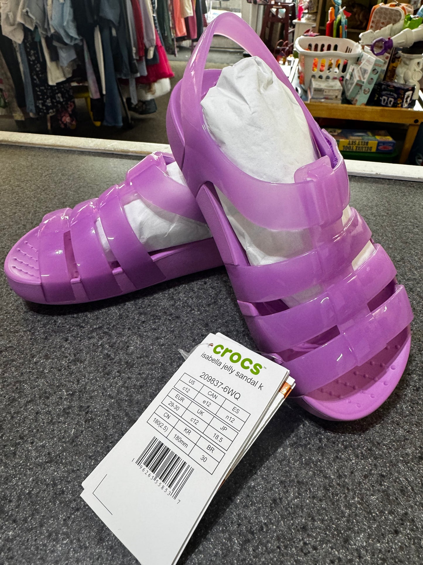 New with Tag Crocs Kids' Isabella Jelly Sandals Size 12