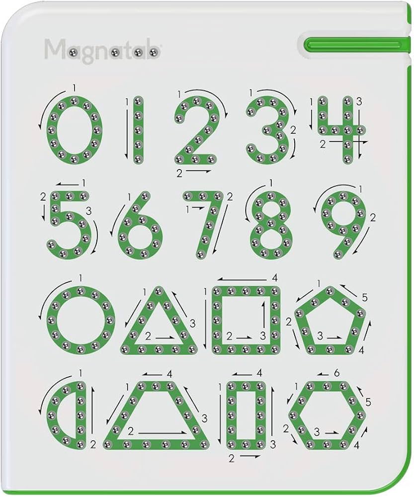 Magnatab Numbers & Shapes sensory drawing tablet by PlayMonster.
