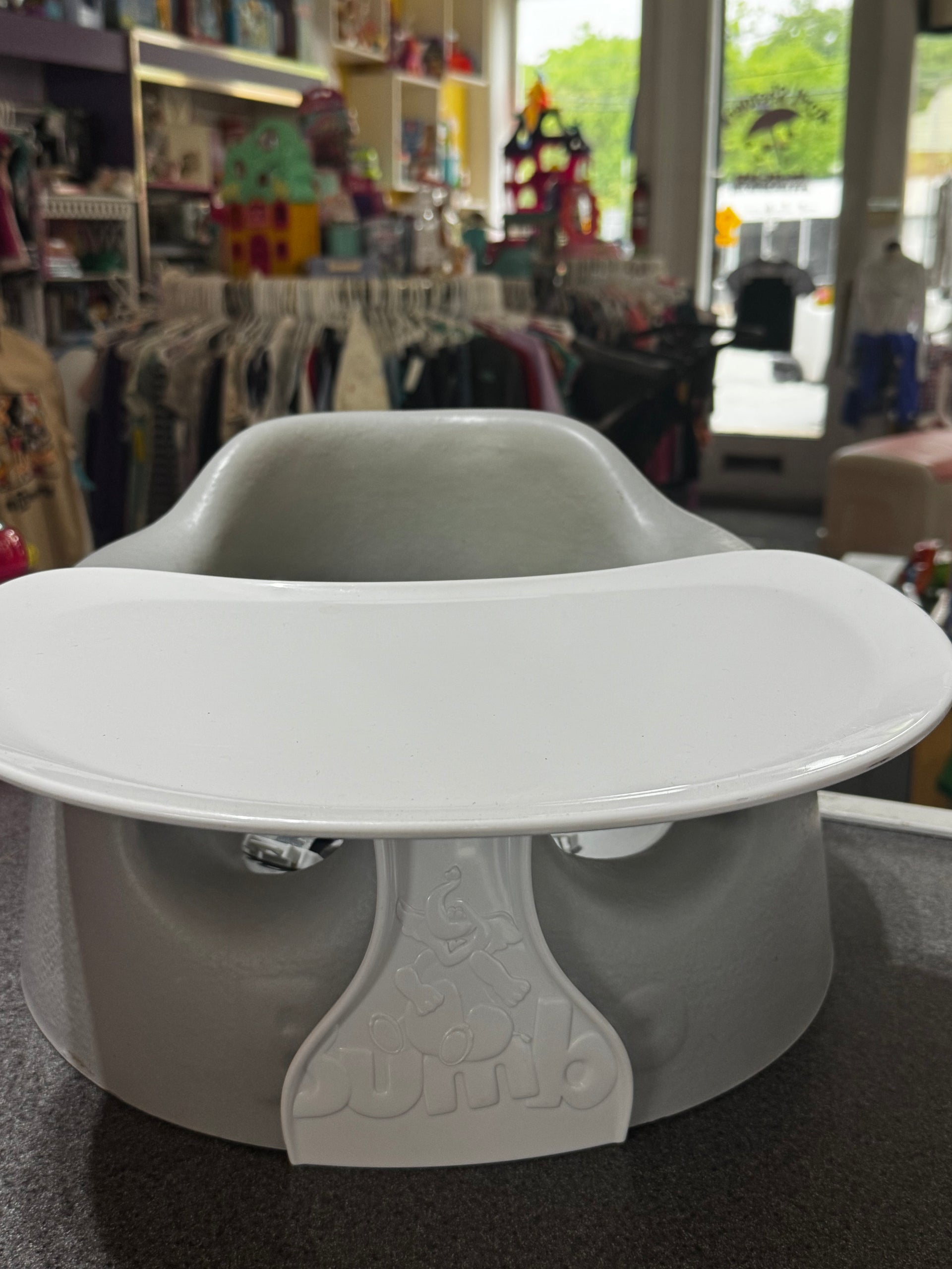 Pick up only~ Bumbo Baby Floor Seat with a removable feeding tray.