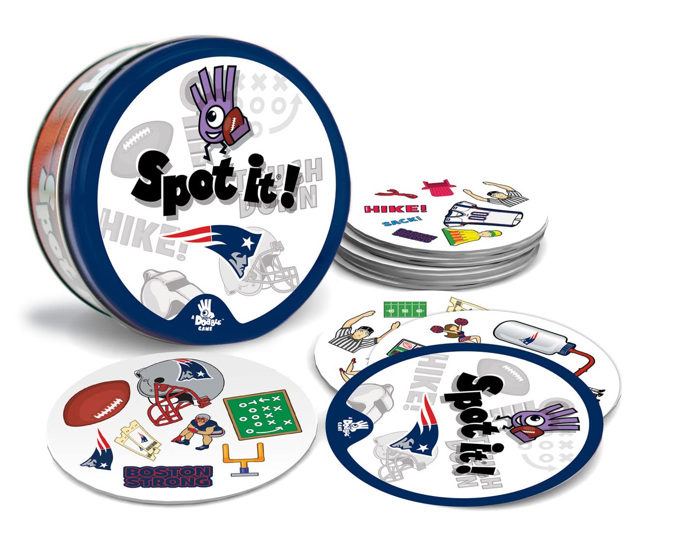 New MasterPieces New England Patriots NFL Edition Spot It! matching game.