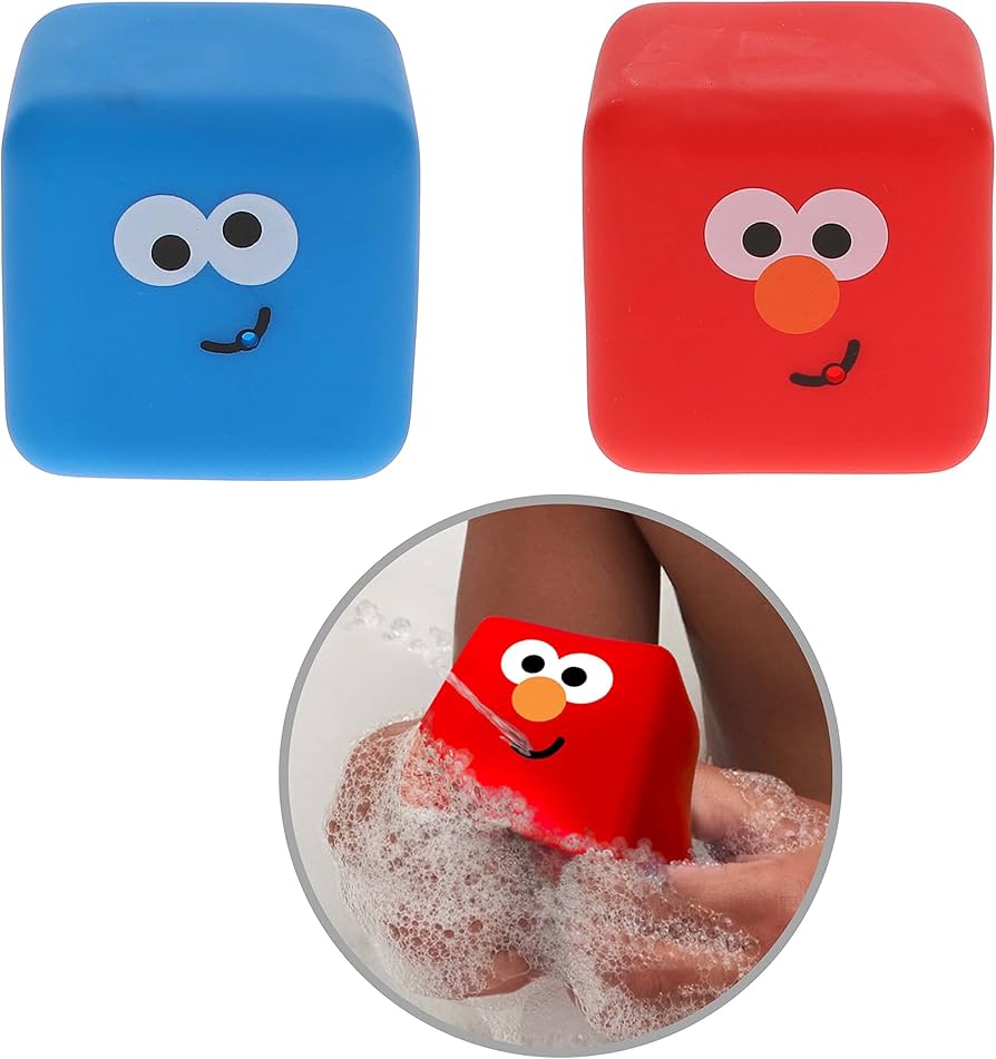 Sesame Street 10 Piece Bath Toy Value Set - Kids Bath Toys