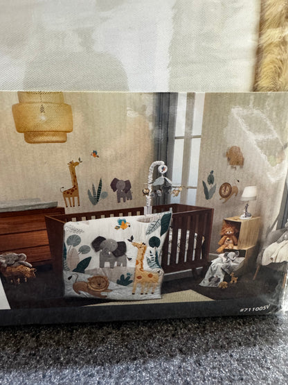 New~ Lambs & Ivy Jungle Friends 5-piece crib set