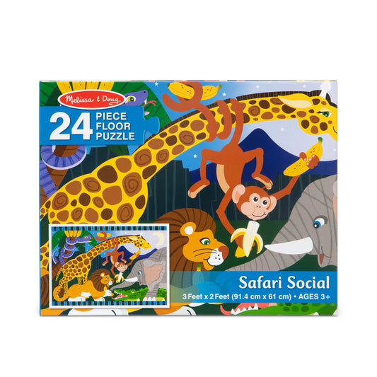 Melissa & Doug Safari Social Floor Puzzle 24-piece