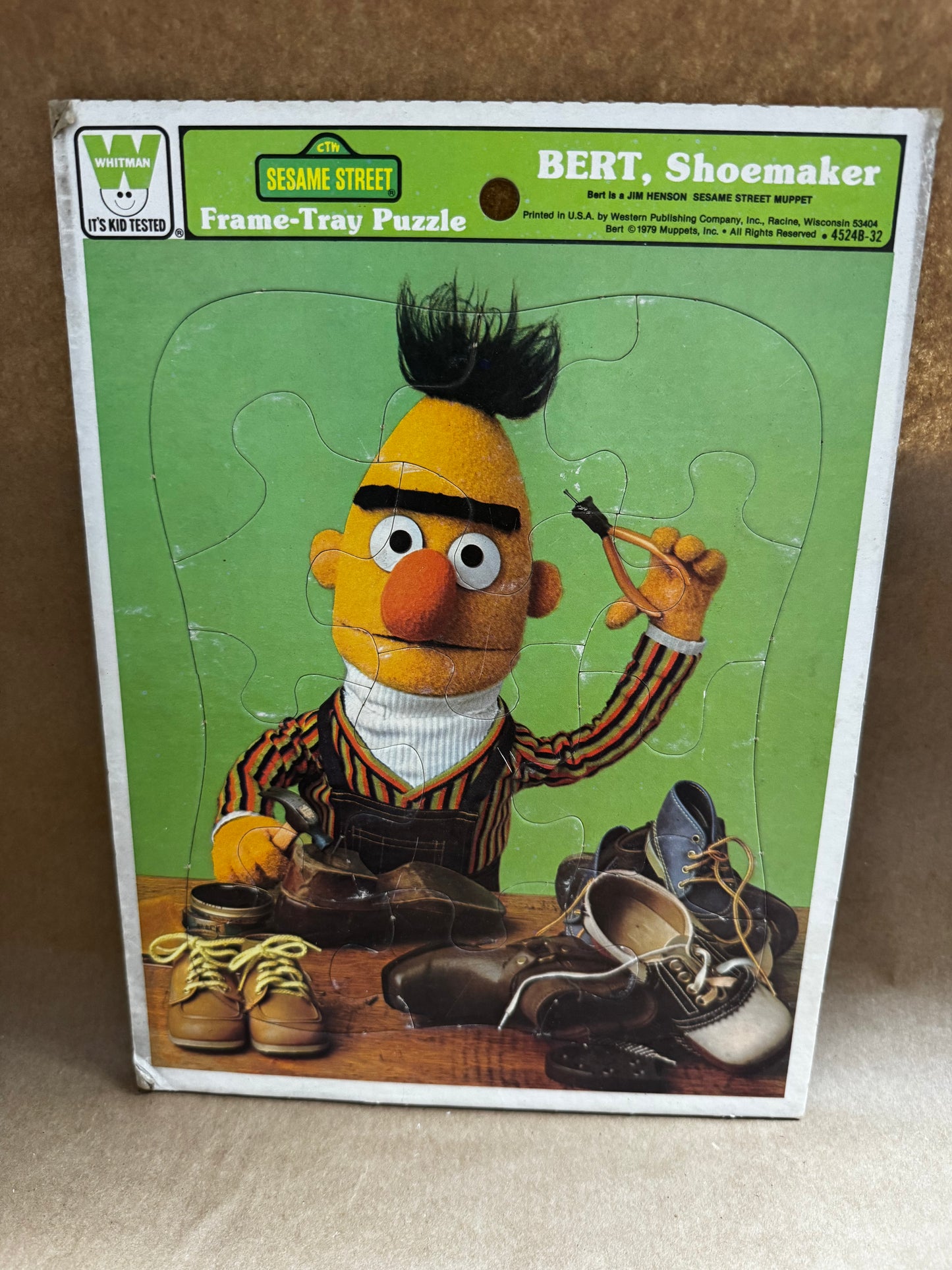 Vintage Sesame Street Frame Tray Board Puzzles