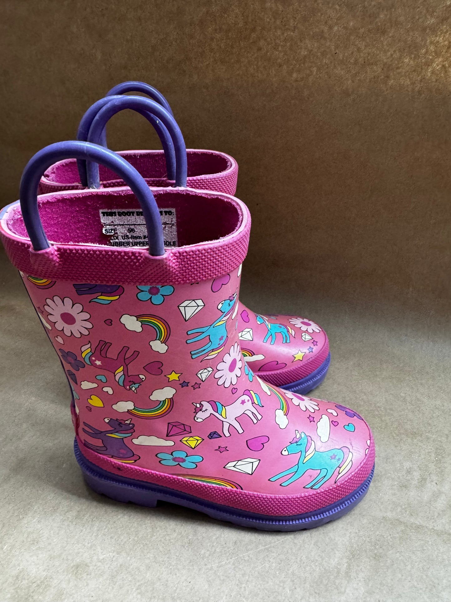 Toddler 5/6 Lily & Dan Unicorn, Rainbow print