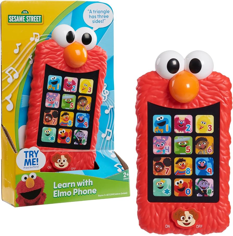 Sesame Street Learn with Elmo Electronic Learning Phone, 12 Learning Themes,